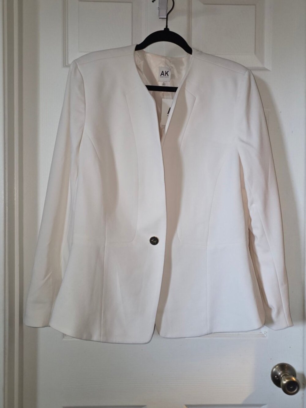 Anne Klein White Lined Blazer Jacket NWT XL